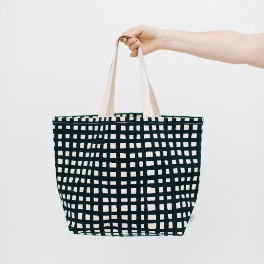 Grid Wide Tote