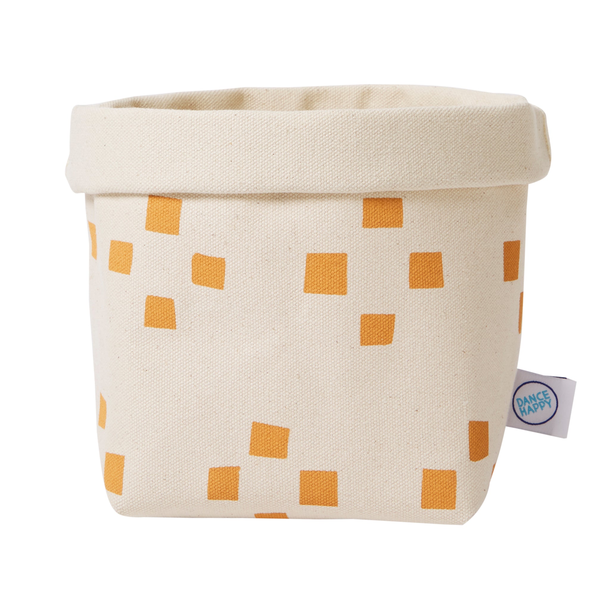 Offset Squares Canvas Bin