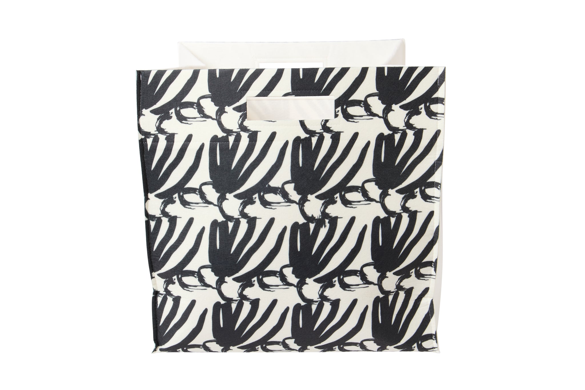 Palm Leaves Felt Storage Bin