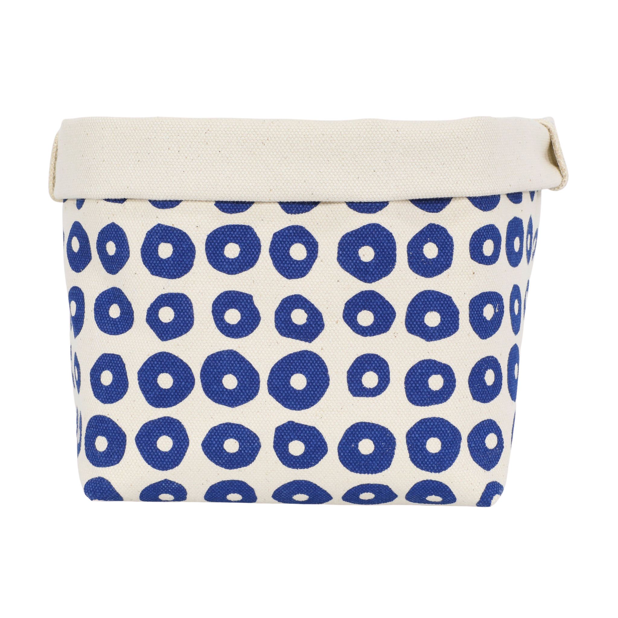 Open Circles Canvas Bin