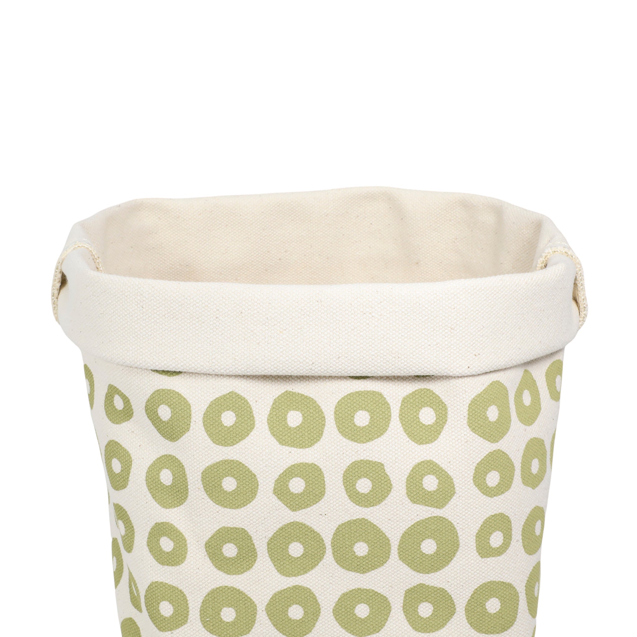 Open Circles Canvas Bin